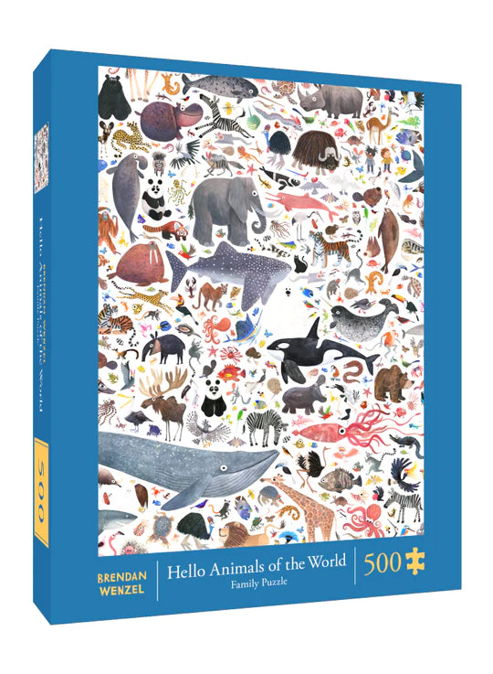 Puzzle - themed greeting cards with puzzle - solving elements HELLO ANIMALS OF THE WORLD 500 PC PUZZLE Puzzle - themed greeting cards with puzzle - solving elements HELLO ANIMALS OF THE WORLD 500 PC PUZZLE