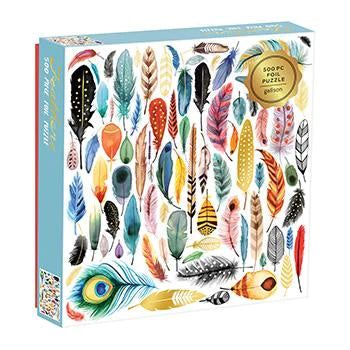 Puzzle events for community gatherings​ FEATHERS 500 PC GOLD FOIL PUZZLE