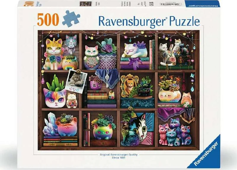 3D puzzles with intricate building elements Cubby Cats and Succulents 500 pc Puzzle 3D puzzles with intricate building elements Cubby Cats and Succulents 500 pc Puzzle