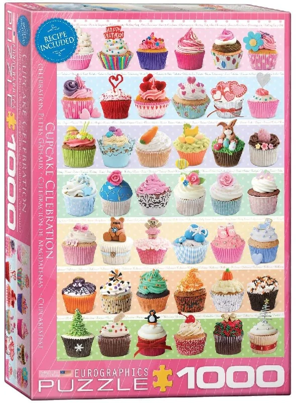 Puzzle - inspired stained - glass art with puzzle - like designs Cupcake Celebration 1000 Piece Jigsaw Puzzle Puzzle - inspired stained - glass art with puzzle - like designs Cupcake Celebration 1000 Piece Jigsaw Puzzle