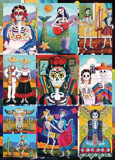 DIY puzzle kits for creative enthusiasts​ DIS DE LOS MUERTOS 1000PC JIGSAW PUZZLE