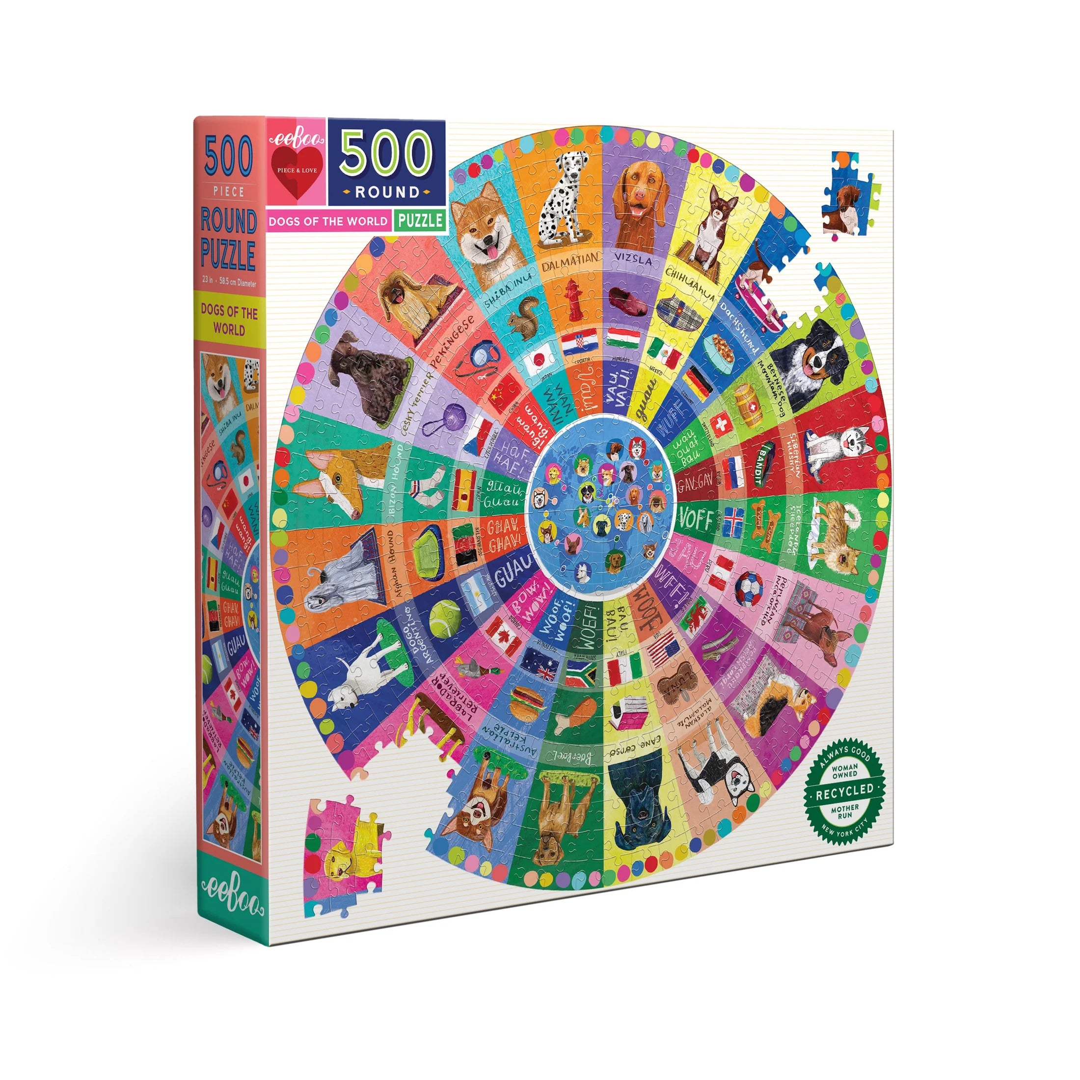 Puzzle - shaped candles for decorative purposes​ Dogs of the World 500 Piece Puzzle
