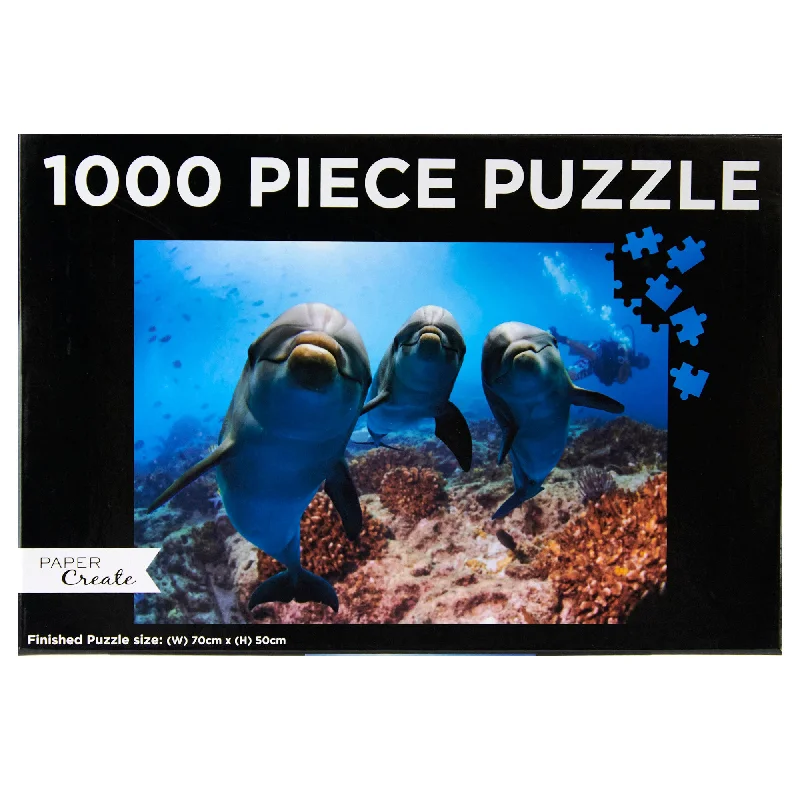 Puzzle - shaped bath bombs for a unique bathing experience​ Paper Create 1000-Piece Jigsaw Puzzle, Dolphin Pod
