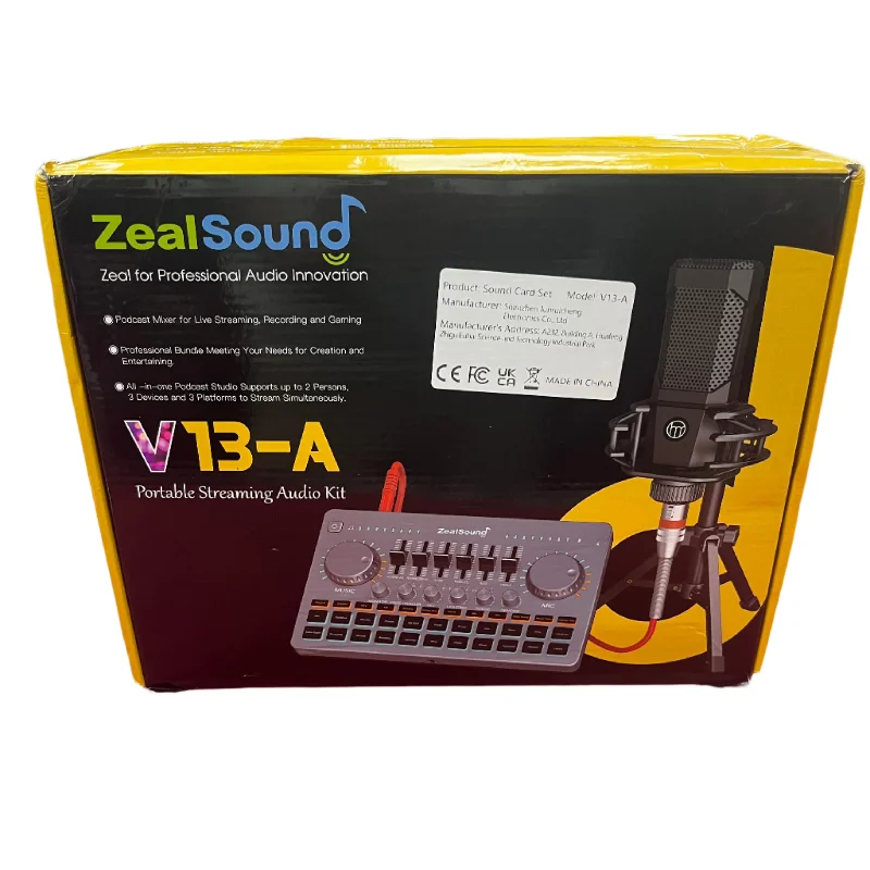 Tama drum kits for drummers with diverse playing styles​ Zeal Sound V13-A Podcast Mixer Kit w/Mic, Cables, Mount