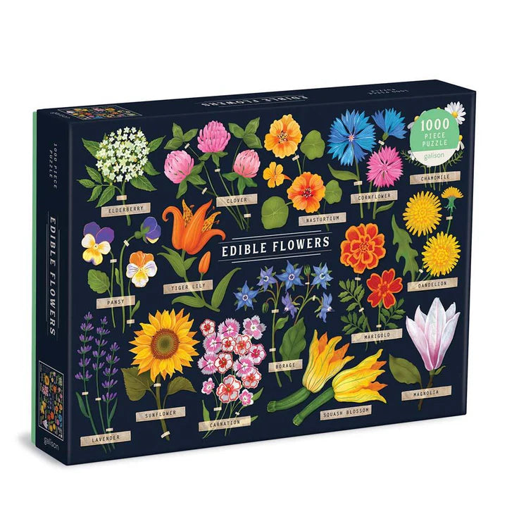Multi - player cooperative puzzles for group activities​ EDIBLE FLOWERS 1000PC PUZZLE