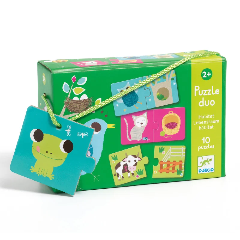 Puzzle - inspired home decor items like throw pillows​ Djeco Educational Toddler Puzzle Duo - Habitat