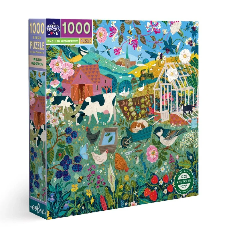 Puzzle events for community gatherings eeBoo 1000 Piece Jigsaw Puzzle - English Hedgerow Puzzle events for community gatherings eeBoo 1000 Piece Jigsaw Puzzle - English Hedgerow