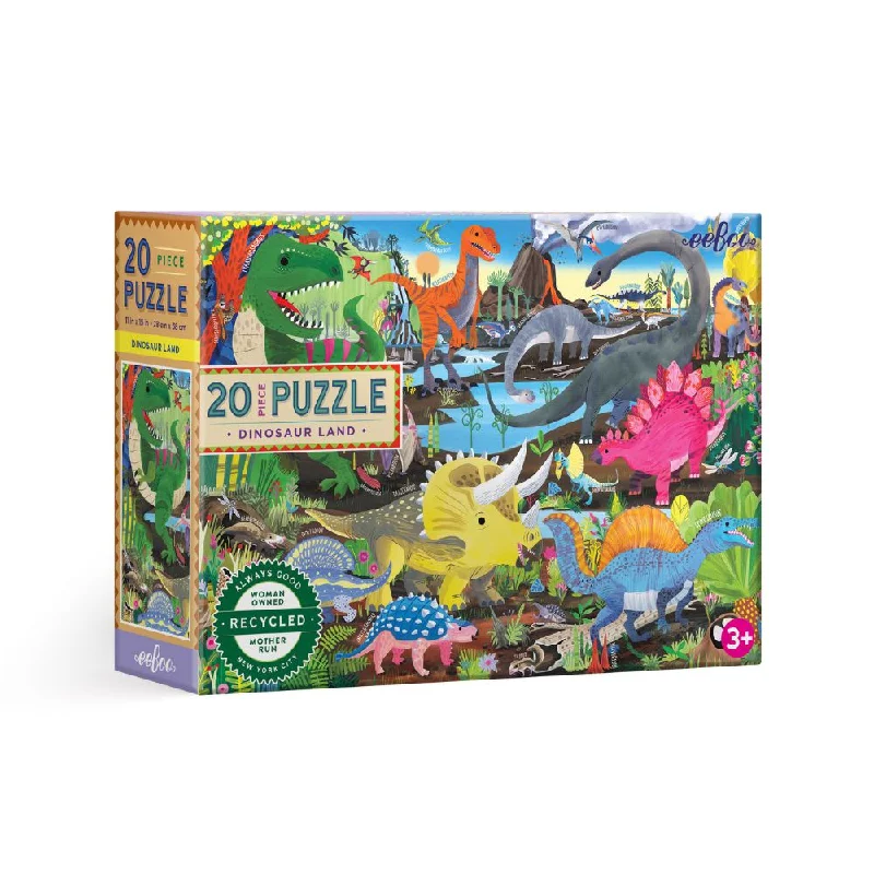 Puzzle - based escape - the - room party kits for home parties eeBoo Dinosaur Land 20 Piece Puzzle Puzzle - based escape - the - room party kits for home parties eeBoo Dinosaur Land 20 Piece Puzzle