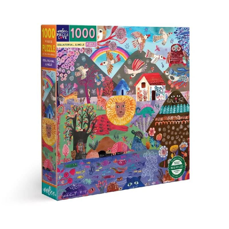 Puzzle - inspired ceramic mugs for coffee lovers​ eeBoo Equatorial Jungle - 1000 Piece Puzzle