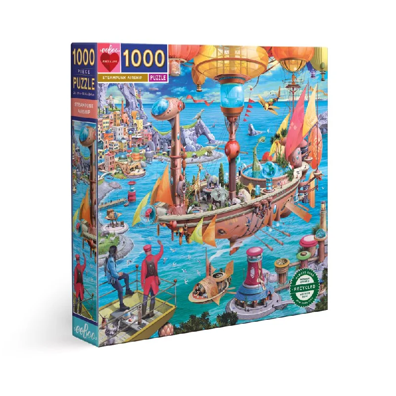 Puzzle - inspired pottery with puzzle - like textures eeBoo Steampunk Airship - 1000 Piece Puzzle Puzzle - inspired pottery with puzzle - like textures eeBoo Steampunk Airship - 1000 Piece Puzzle
