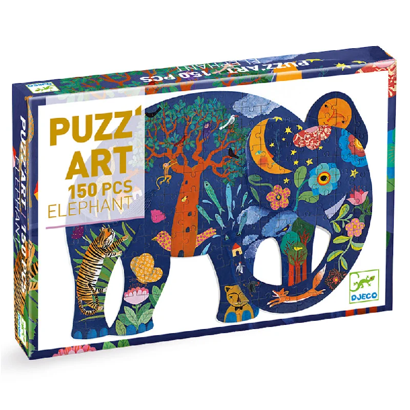 Puzzle - based musical instruments with puzzle - related features​ Djeco Puzzle Art - Elephant
