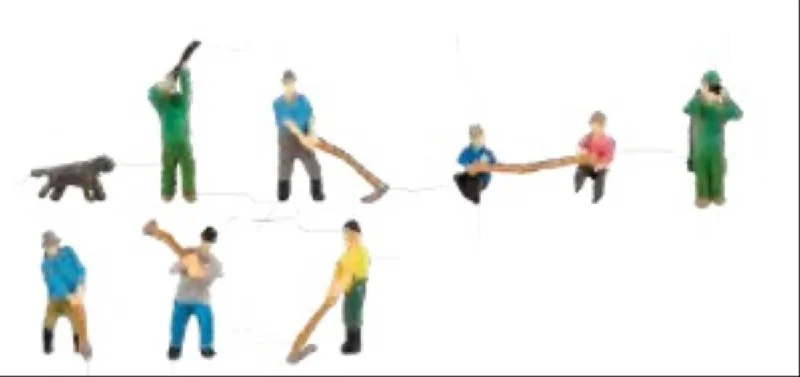Faller Forestry Workers & Hunters (9) Figure Set FA155601