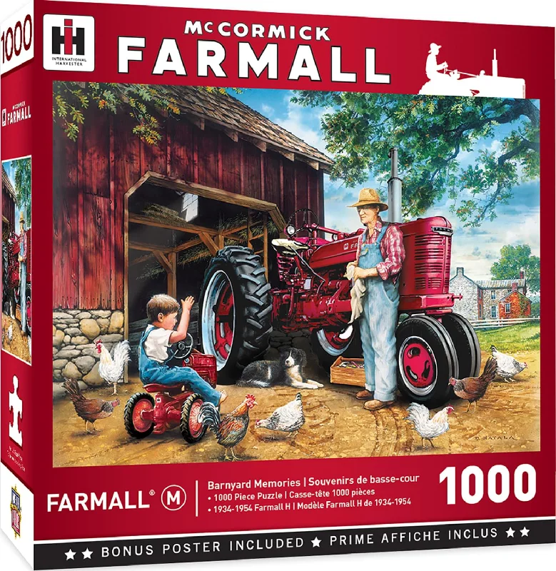 Multi - player cooperative puzzles for group activities Farmall Tractors Barnyard Memories 1000 Piece Jigsaw Puzzle Multi - player cooperative puzzles for group activities Farmall Tractors Barnyard Memories 1000 Piece Jigsaw Puzzle