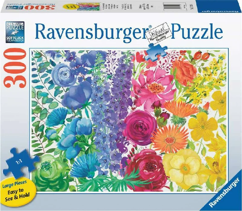 Puzzle - themed sculptures for art galleries Floral Rainbow 300 pc Large Format Puzzle Puzzle - themed sculptures for art galleries Floral Rainbow 300 pc Large Format Puzzle