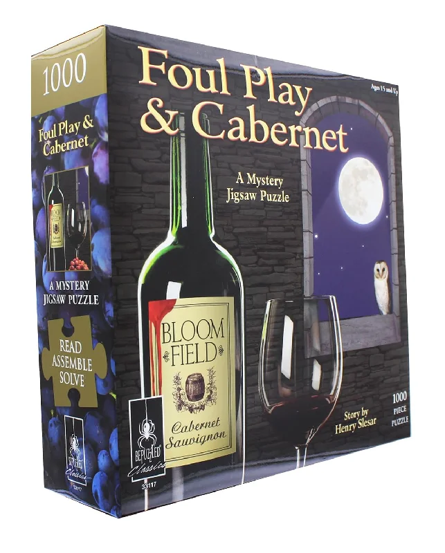 Puzzle - themed stationery with puzzle patterns Foul Play & Cabernet 1000 Piece Classic Mystery Jigsaw Puzzle Puzzle - themed stationery with puzzle patterns Foul Play & Cabernet 1000 Piece Classic Mystery Jigsaw Puzzle