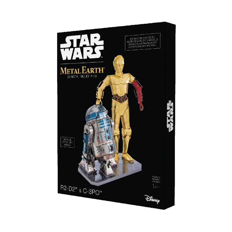 Puzzle - themed sculptures for art galleries​ Metal Earth 3D Metal Model Kit - Star Wars R2-D2 & C-3PO Box Set