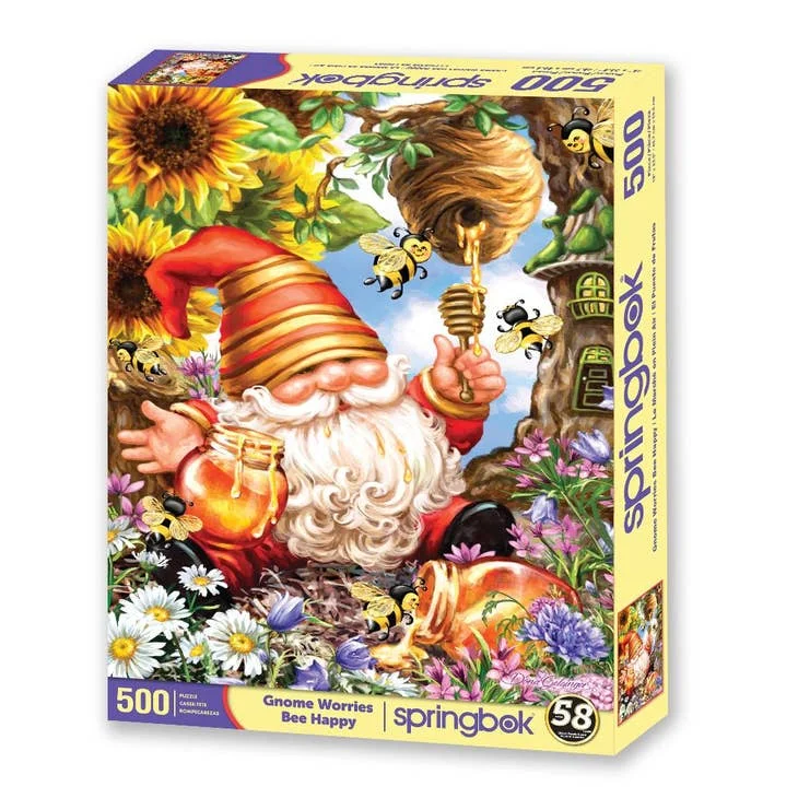 Puzzle - themed boardroom decor for corporate spaces GNOME WORRIES BE HAPPY 500PC PUZZLE Puzzle - themed boardroom decor for corporate spaces GNOME WORRIES BE HAPPY 500PC PUZZLE