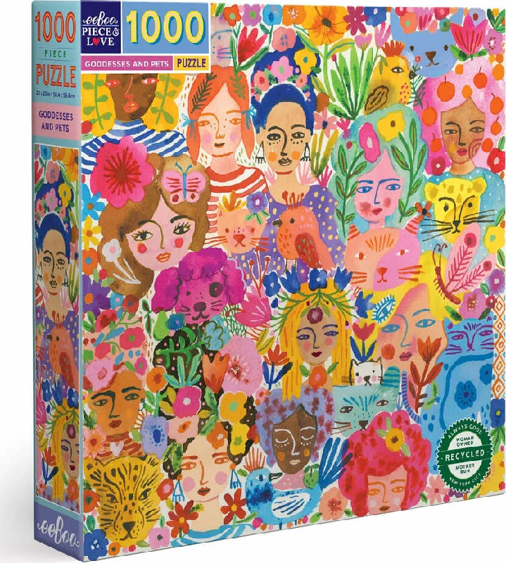 Puzzle - themed hair accessories for fashion statements Goddesses and Pets 1,000 Piece Square Puzzle Puzzle - themed hair accessories for fashion statements Goddesses and Pets 1,000 Piece Square Puzzle