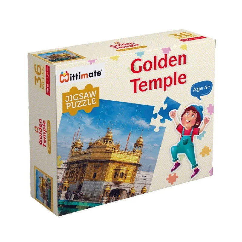 Puzzle - inspired jewelry with small puzzle elements​ Golden Temple Puzzle Set (36 Pieces)