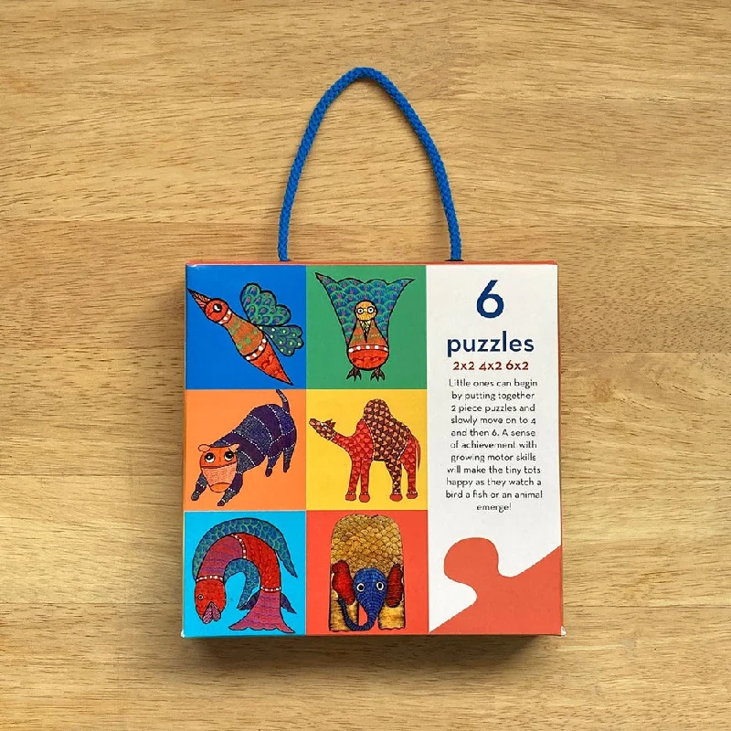 Puzzle - themed greeting cards with puzzle - solving elements​ Toddler Puzzle - Gond