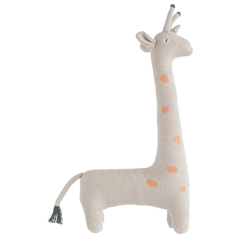 Plush toys for retirement parties with commemorative messages​ Grey Knit Giraffe