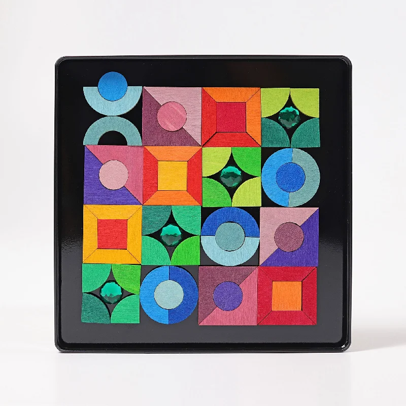 Puzzle - themed party favors​ GRIMM'S mini magnetic Puzzle Triangle, Square, Circle with Sparkling Parts