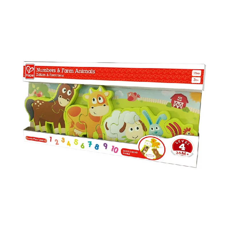 Puzzle games for mobile devices​ Hape Numbers & Farm Animals Wooden Puzzle