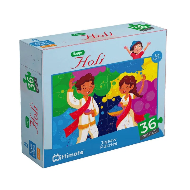 Puzzle - shaped doorstops for home safety​ Holi Puzzle Set (36 Pieces)