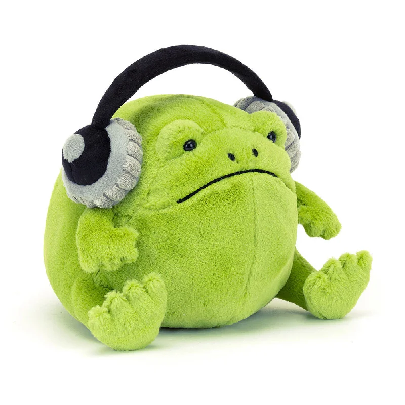 Plush toys for music lovers with musical instrument accents Jellycat Ricky Rain Frog Headphones Plush toys for music lovers with musical instrument accents Jellycat Ricky Rain Frog Headphones