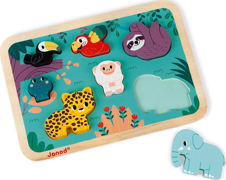 Puzzle - themed cakes with puzzle - piece decorations​ Jungle Chunky Puzzle