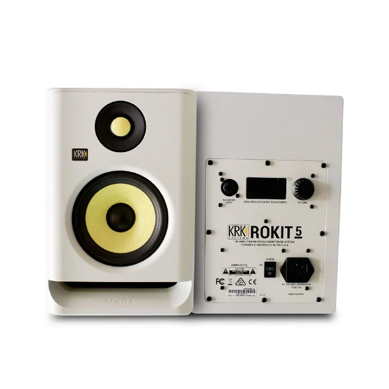 Tablas for intricate rhythms in Indian music​ KRK ROKIT 5 G4 BI-Amplified Nearfield Studio Monitors Pair - White