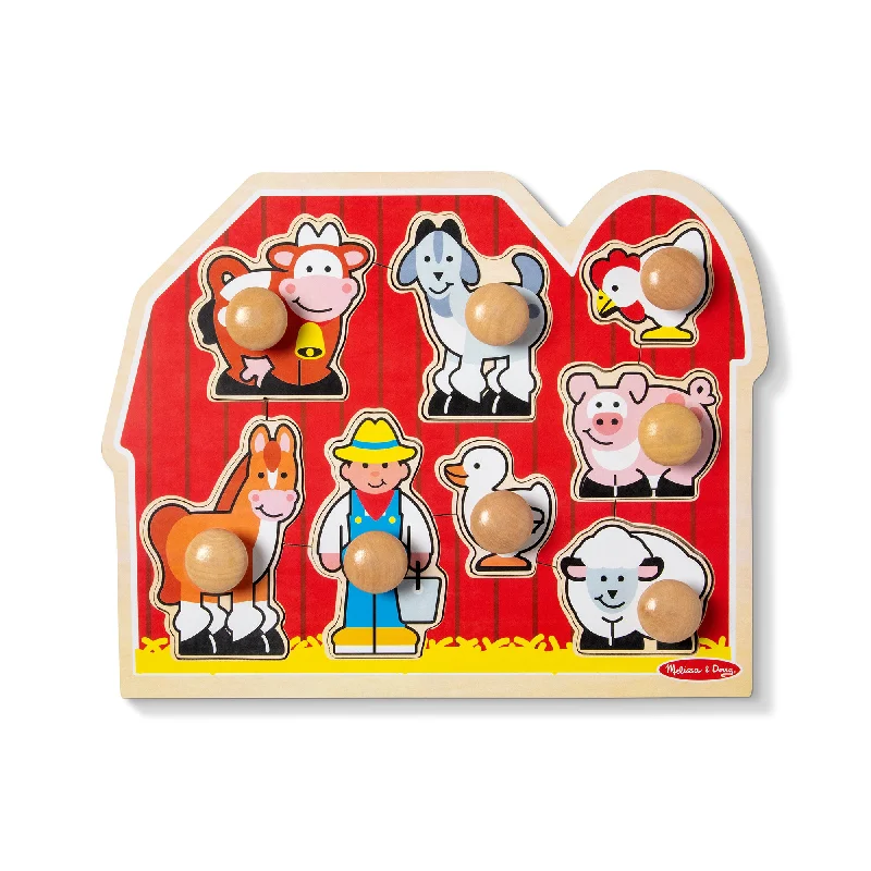 Puzzle - related art prints for wall decoration Farm Friends Jumbo Peg Puzzle - 8 Pieces Puzzle - related art prints for wall decoration Farm Friends Jumbo Peg Puzzle - 8 Pieces