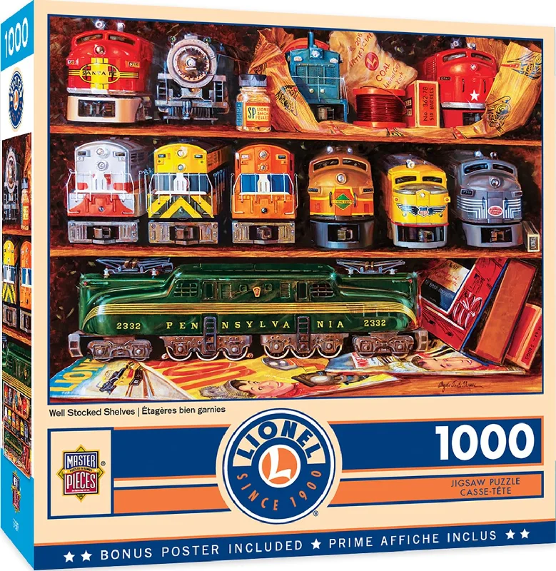 Puzzle - inspired clothing with puzzle prints​ Lionel Trains Well Stocked Shelves 1000 Piece Jigsaw Puzzle