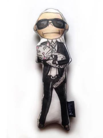 Custom - made plush toys with personalized embroidery​ Little Karl Lagerfeld Doll