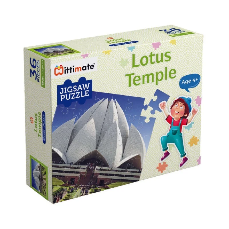 Puzzle mats for floor - based play​ Lotus Temple Puzzle Set (36 Pieces)