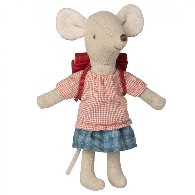 Halloween - inspired plush toys with spooky designs​ Big Sister Tricycle Mouse with Bag