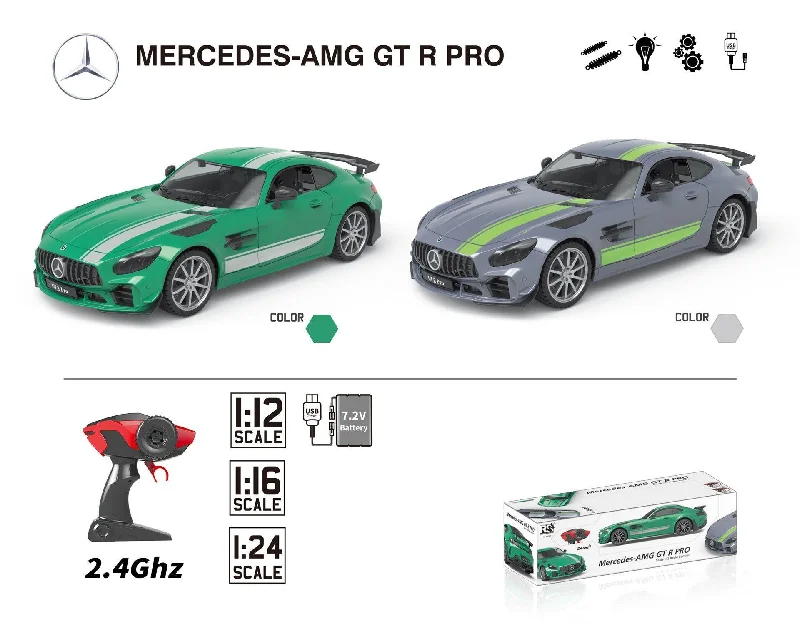MERCEDES-AMG GT R Pro  Remote Control Car with Lights 1:16 Scale