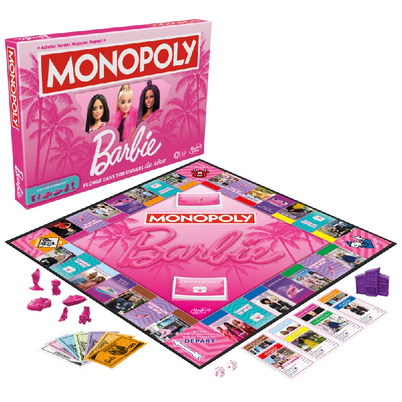 Puzzle - based escape - the - room party kits for home parties​ Monopoly Barbie Edition Board Game
