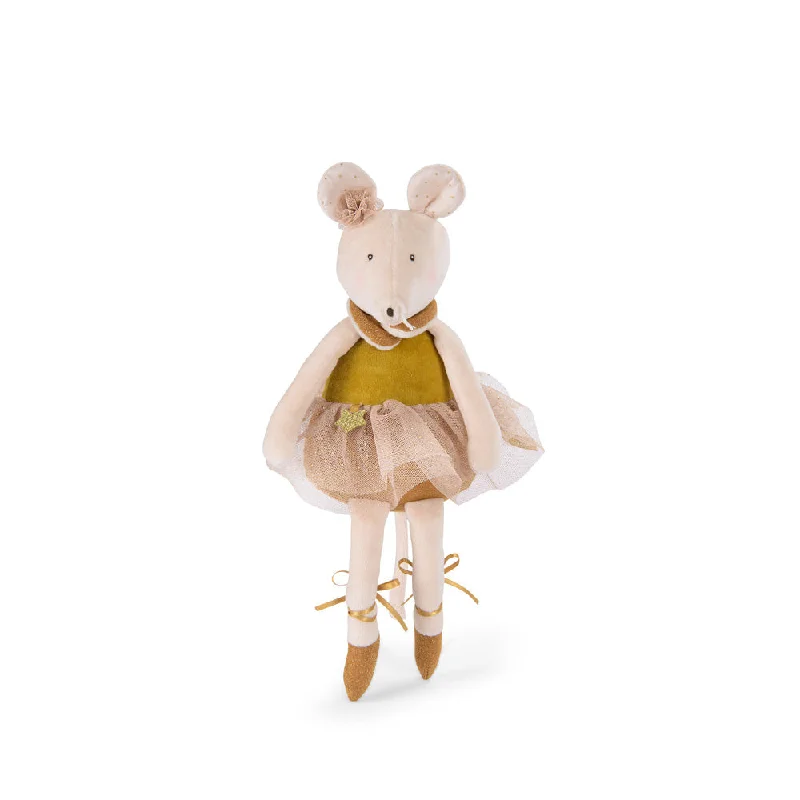 Miniature plush toys for keychain attachments​ Moulin Roty La Petite Ecole De Danse Musical Golden Mouse Doll 34cm