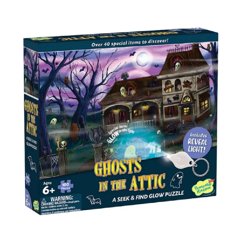 Puzzle - themed stationery with puzzle patterns Peaceable Kingdom - Ghosts in the Attic Glow Puzzle Game Puzzle - themed stationery with puzzle patterns Peaceable Kingdom - Ghosts in the Attic Glow Puzzle Game