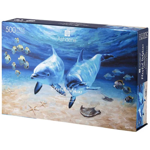 Anti - anxiety puzzles for adults seeking stress relief Ashdene 500-Piece Jigsaw Puzzle Playful Dolphins Underwater Buddies Anti - anxiety puzzles for adults seeking stress relief Ashdene 500-Piece Jigsaw Puzzle Playful Dolphins Underwater Buddies