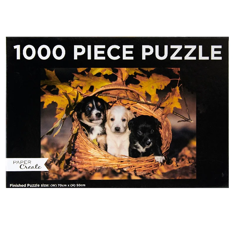 Puzzle - themed greeting cards with puzzle - solving elements Paper Create 1000-Piece Jigsaw Puzzle, Puppies Puzzle - themed greeting cards with puzzle - solving elements Paper Create 1000-Piece Jigsaw Puzzle, Puppies