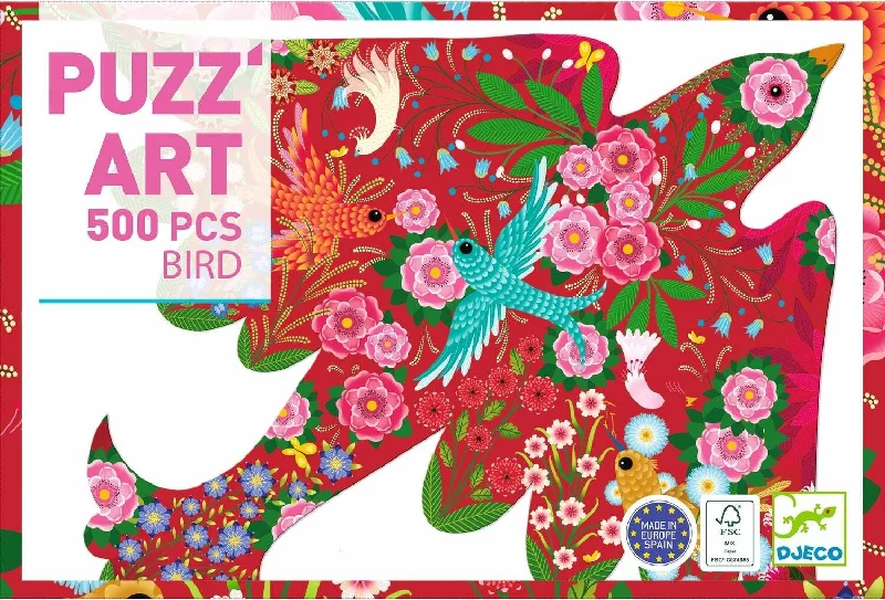 Puzzle - shaped coasters for table protection​ Puzz' Art Bird 500 pc Puzzle