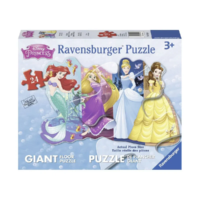 Puzzle - themed stickers for personalizing items​ Ravensburger Pretty Princesses 24pc Shaped Floor Puzzle