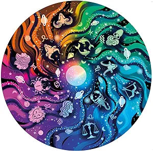 Puzzle mats for floor - based play​ ROUND ASTROLOGY PUZZLE 500 PC