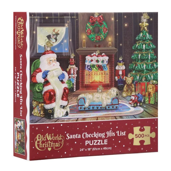 Puzzle - shaped planters for indoor plants​ Santa Checking His List Puzzle
