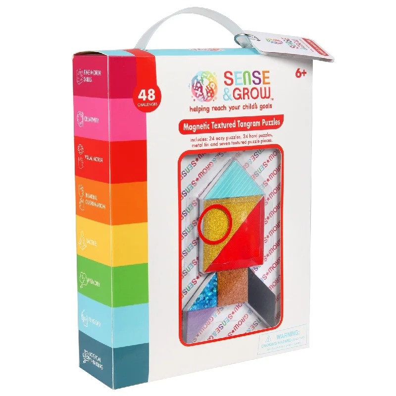 Puzzle - shaped coasters for table protection Sense & Grow Kit, Textured Tangram Puzzles Puzzle - shaped coasters for table protection Sense & Grow Kit, Textured Tangram Puzzles