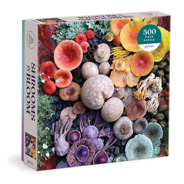 Nature - themed puzzles featuring landscapes​ SHROOMS IN BLOOM 500PC PUZZLE