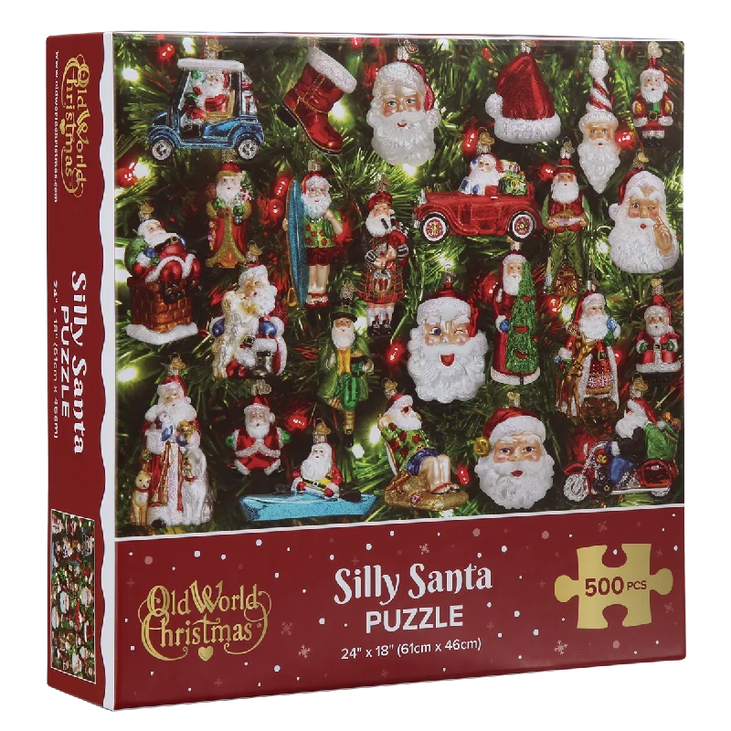 Puzzle sets with interchangeable parts​ Silly Santa Puzzle
