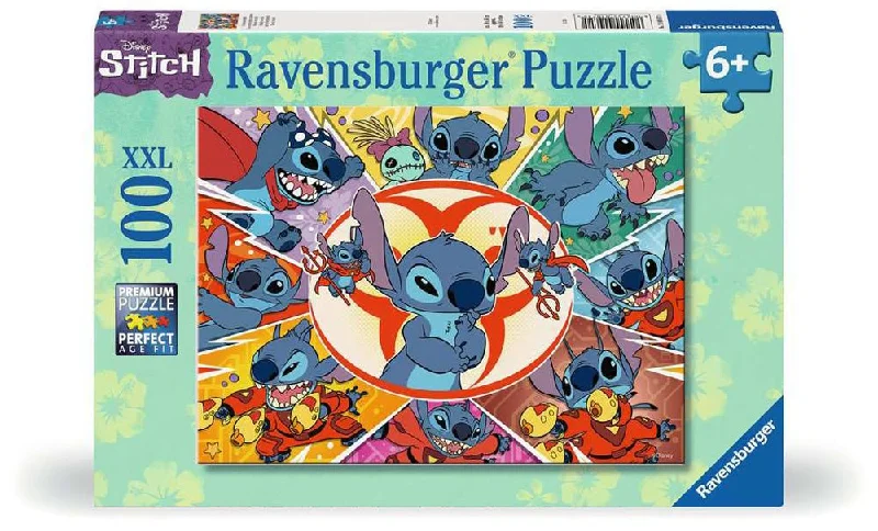 Toddler - friendly puzzles with large pieces​ Stitch 100 pc Puzzle